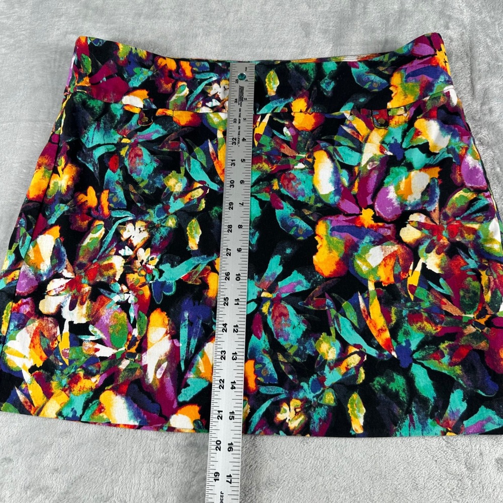 Attyre New York Floral Skort Women 10 Multicolor Abstract Art To Wear Dopamine - Picture 6 of 6